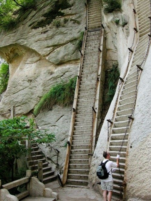 steep stairs